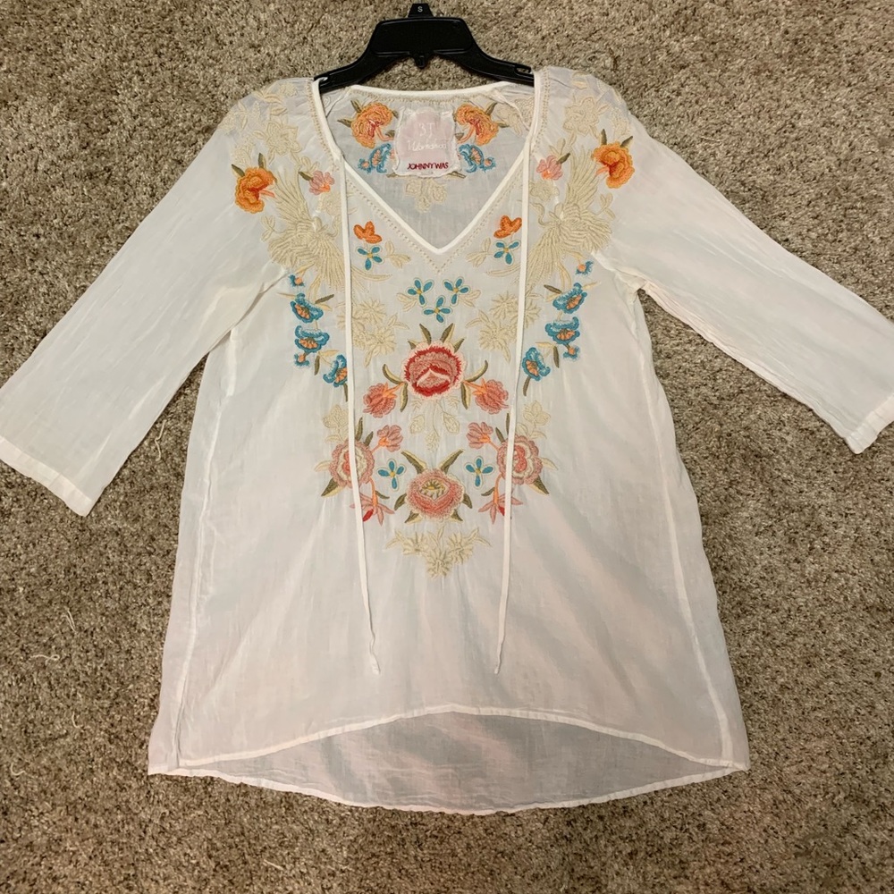 Johnny Was embroidered top